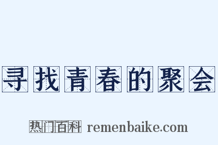 寻找青春的聚会是什么意思的图片